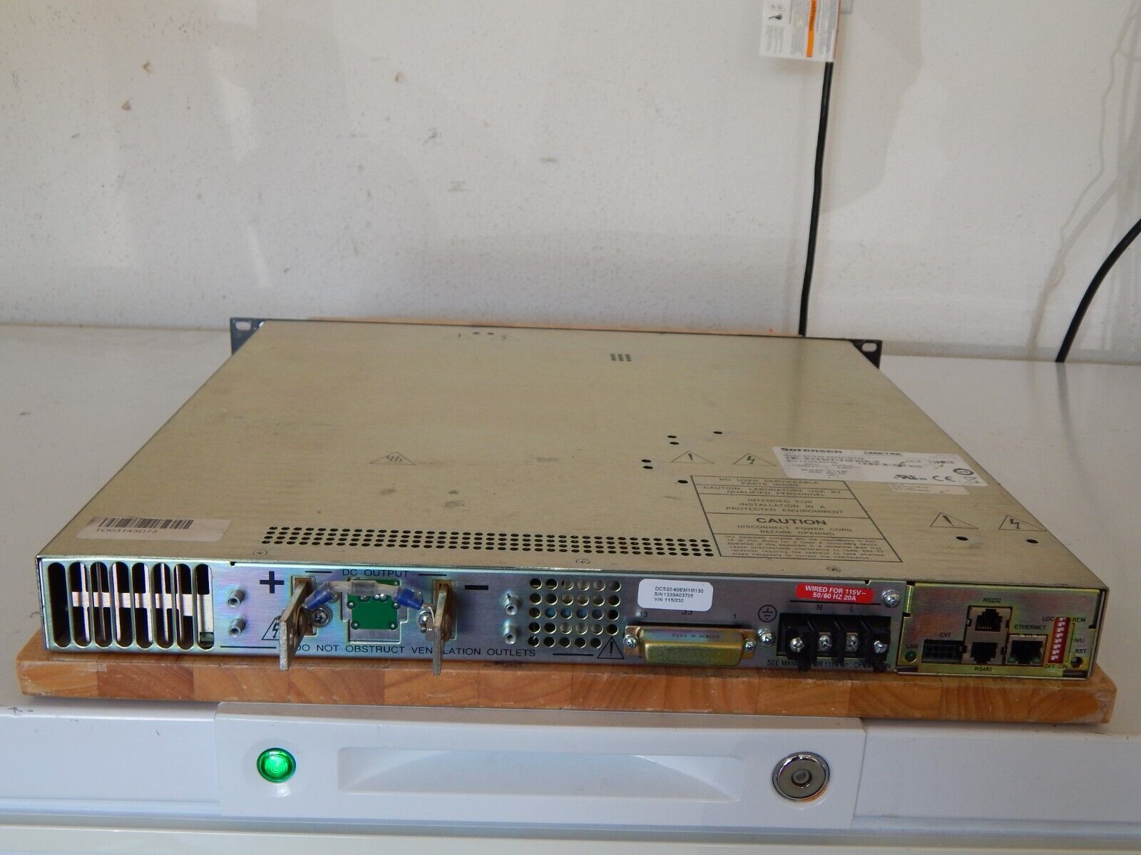 Sorensen DCS20-60EM130 LXI Power Supply, 0-20 V, 0-60 A Ethernet Sorensen DCS20-60EM130 LXI Power Supply, 0-20 V, 0-60 A Ethernet